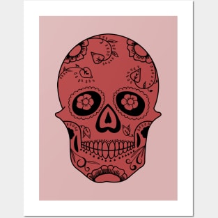 Floral Sugar Skull Posters and Art